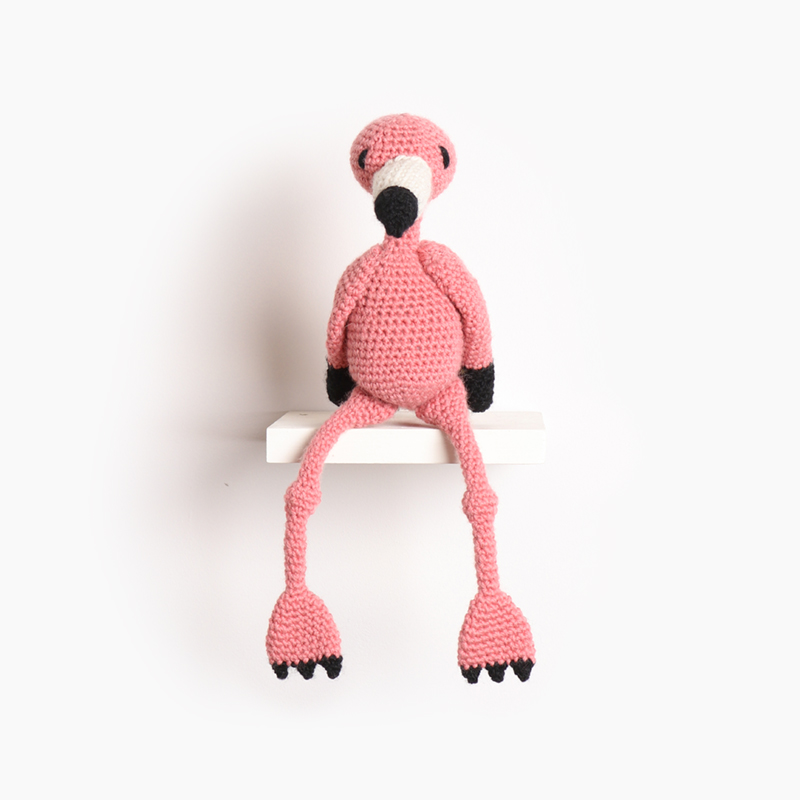 flamingo bird crochet amigurumi project pattern kerry lord Edward's menagerie